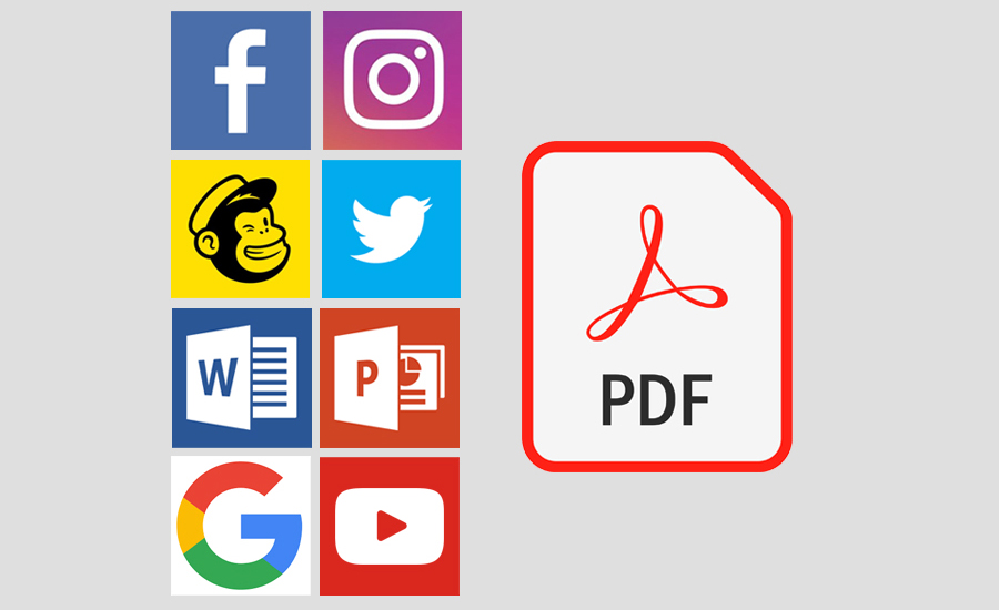 Design for interactive PDFs and social media
