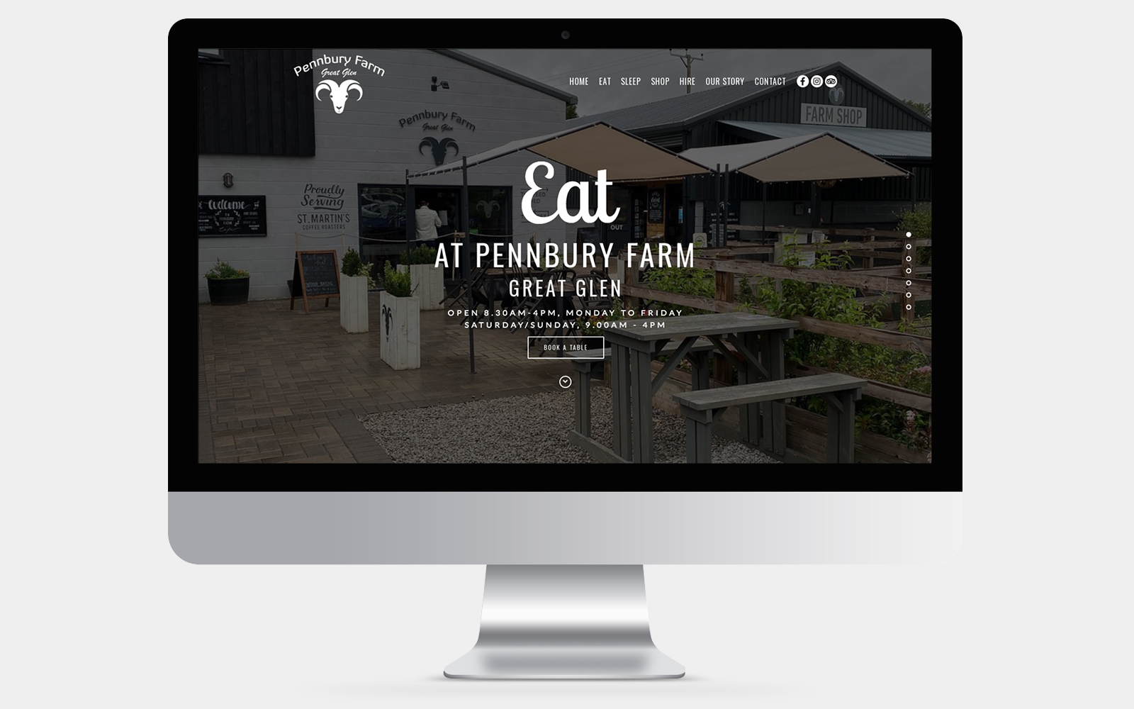 Website design for Leicester Farm Shop