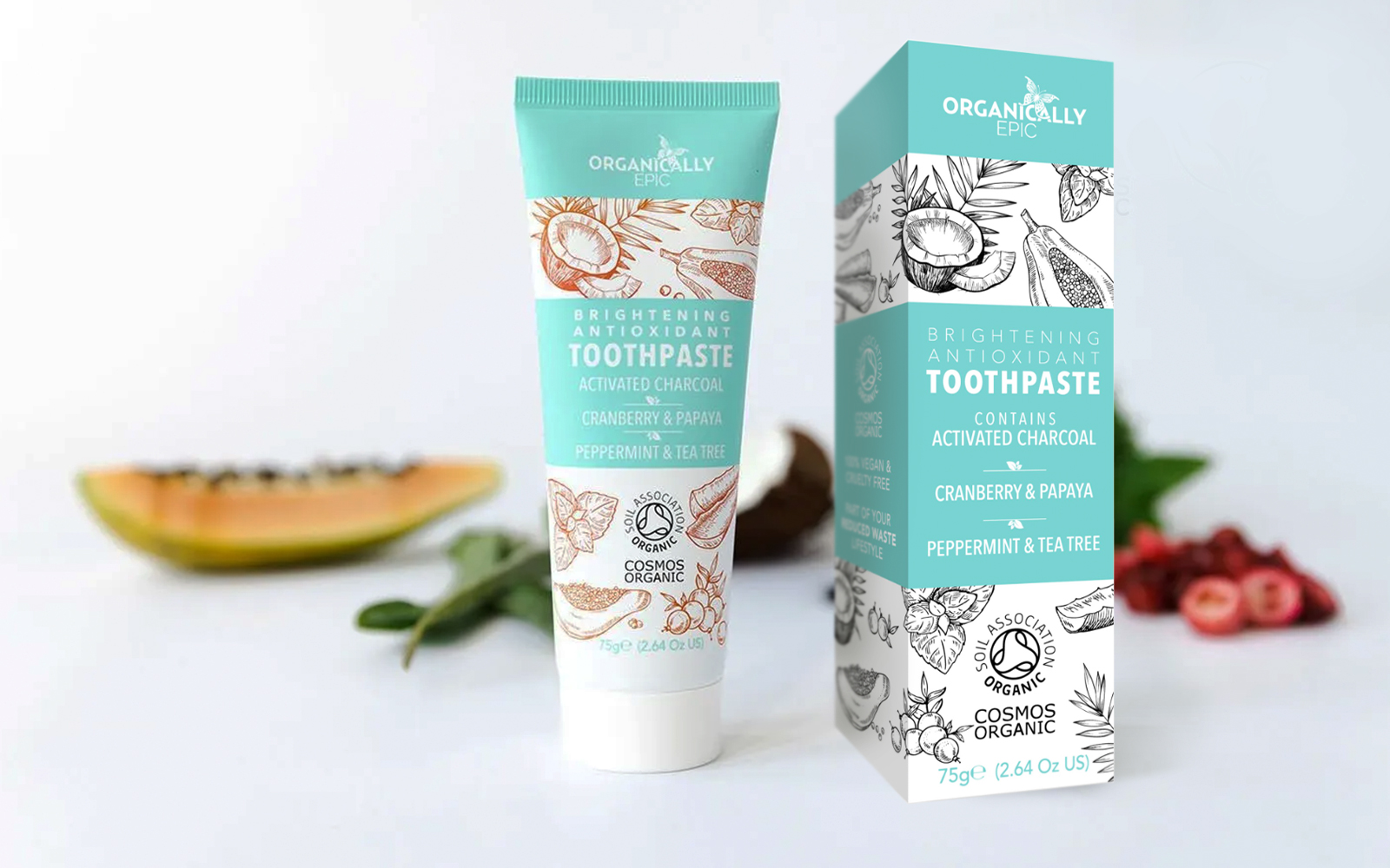 Organic toothpaste tube and carton design