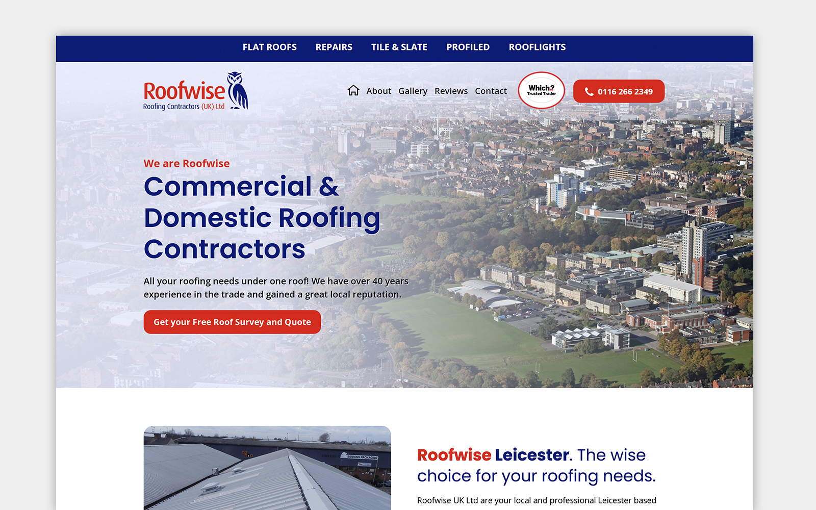 Bespoke design wordpress website for Leicestershire business