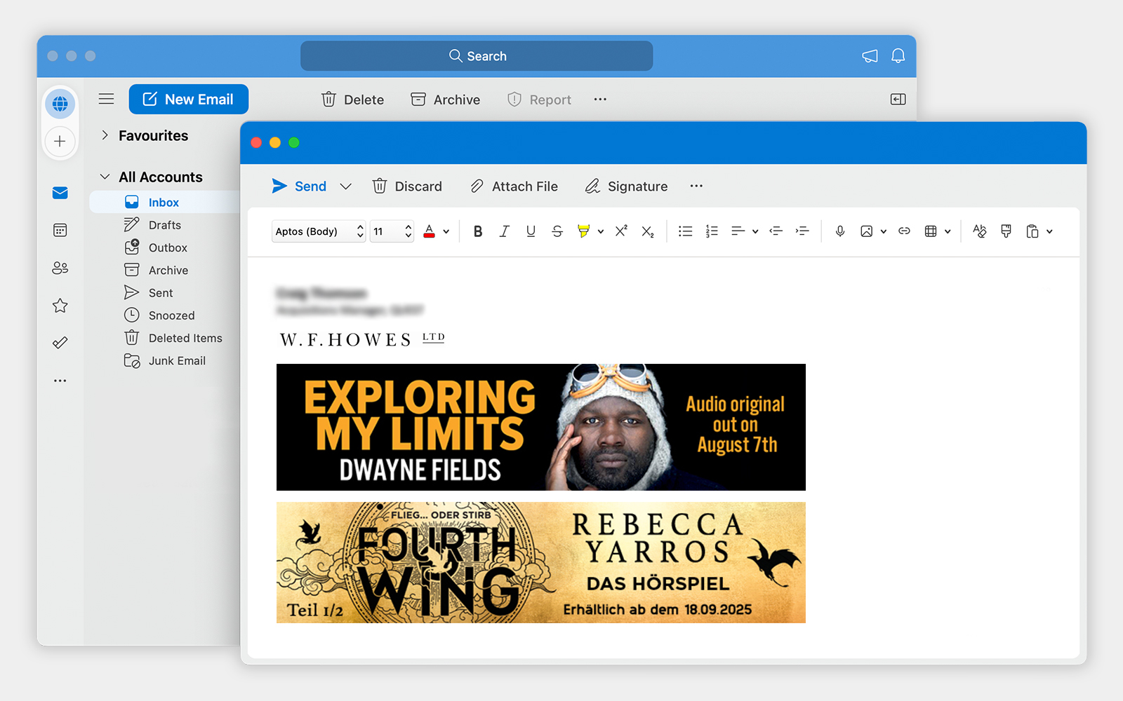 advert design for email signatures