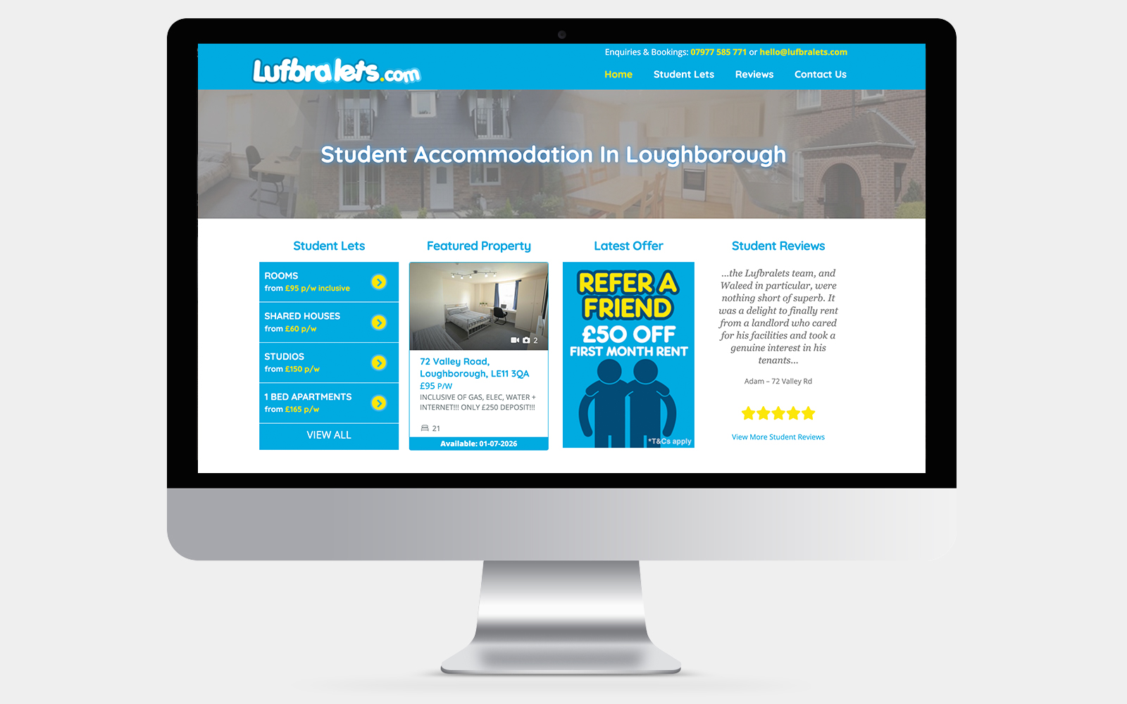 Property Letting agent website design