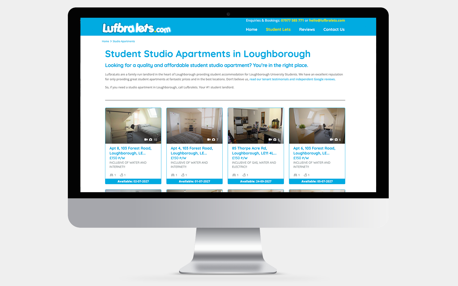 Website development for student lets company
