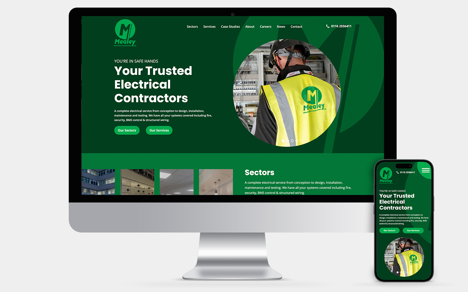 WordPress bespoke website design for Electrician